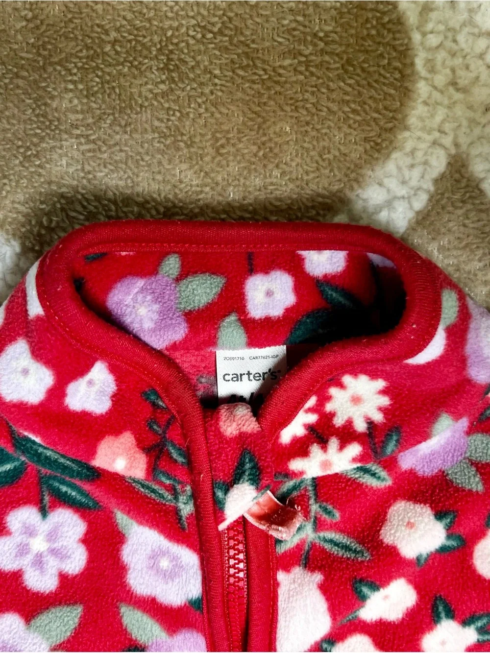 Carter's Rose Floral Girl’s Fleece Vest